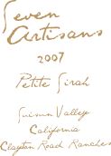 阿緹森七位工匠小西拉干紅葡萄酒(Artisan Family of Wines Seven Artisans Petite Sirah, Suisun Valley, USA)