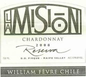 威廉·費爾酒莊使命珍藏霞多麗干紅葡萄酒(William Fevre La Mision Reserva Chardonnay, Pirque, Chile)