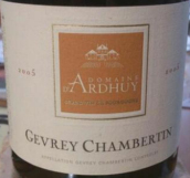 達(dá)哈瑞酒莊（熱夫雷-香貝丹村）干紅葡萄酒(Domaine d'Ardhuy Gevrey-Chambertin, Cote de Nuits, France)