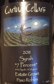 龍骨星酒莊百分之七西拉紅葡萄酒(Carina Cellars 7 Percent Syrah, Santa Barbara, USA)