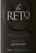 卡特羅馬諾酒莊拉瑞托丹魄干紅葡萄酒(Quattro Mano La Reto Tempranillo, Adelaide Hills, Australia)