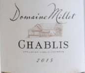 米樂特（夏布利村）白葡萄酒(Baudouin Millet Chablis, Burgundy, France)