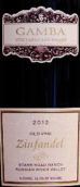 甘芭酒莊牧場葡萄園限量老藤仙粉黛干紅葡萄酒(Gamba Vineyards and Winery Ranch Vineyard Limited Old Vine Zinfandel, California, USA)
