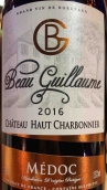 上莎邦霓紅葡萄酒(Chateau Haut Charbonnier Beau Guillaume, Medoc, France)