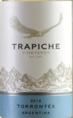 翠鷹莊葡園特濃情白葡萄酒(Trapiche Vineyards Torrontes, Mendoza, Argentina)