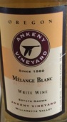 安克尼混釀干白葡萄酒(Ankeny Melange Blanc, Willamette Valley, USA)