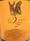 雙驢酒莊圍墻干紅葡萄酒(Domaine des 2 Anes L'enclos, Corbires, France)