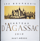 達(dá)加薩克酒莊混釀紅葡萄酒(Chateau d'Agassac Cru Bourgeois, Haut-Medoc, France)