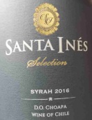 圣伊內(nèi)斯精選西拉紅葡萄酒(Santa Ines Selection Syrah, Choapa Valley, Chile)