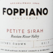 福樂祿酒莊小西拉紅葡萄酒(Foppiano Vineyards Estate Petite Sirah, Russian River Valley, USA)