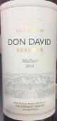 艾斯德科唐大衛(wèi)珍藏馬爾貝克干紅葡萄酒(El Esteco Don David Reserve Malbec, Calchaqui Valley, Argentina)