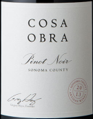 手作酒莊黑皮諾干紅葡萄酒(Cosa Obra Pinot Noir, Sonoma County, USA)