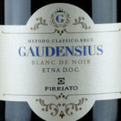菲維亞托酒莊高登修仕黑中白極干型起泡酒(Firriato Gaudensius Metodo Classico Blanc de Noir Brut Etna , Sicily, Italy)
