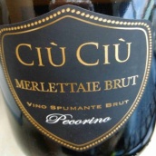 秀秀梅樂泰佩哥里諾干型起泡酒(Ciu Ciu Merlettaie Pecorino Brut Spumante, Marche, Italy)