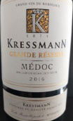 科瑞絲曼酒莊珍釀干紅葡萄酒（梅多克）(Kressmann Grande Reserve, Medoc, France)