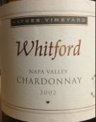 華福海恩斯園霞多麗白葡萄酒(Whitford Haynes Vineyard Chardonnay, Napa Valley, USA)