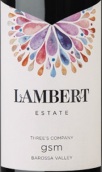 蘭伯特酒莊三人行GSM混釀干紅葡萄酒(Lambert Estate Three's Company GSM, Barossa Valley, Australia)