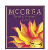 麥克雷布謝園西拉干紅葡萄酒(McCrea Cellars Boushey Vineyard Syrah, Yakima Valley, USA)