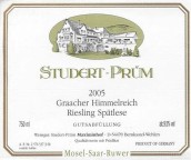 Weingut Studert-Prum Graacher Himmelreich Riesling Spatlese, Mosel, Germany