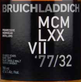 布赫拉迪基因2代1977年份32年蘇格蘭單一麥芽威士忌(Bruichladdich DNA 2 MCMLXXVII 77/32 Single Malt Scotch Whisky, Islay, UK)