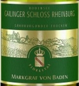 巴登侯爵給靈歌城堡萊茵堡灰皮諾干白葡萄酒(Weingut Markgraf von Baden Gailinger Schloss Rheinburg Grauer Burgunder Trocken, Germany)