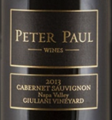 彼得保羅酒莊茱莉亞尼園赤霞珠干紅葡萄酒(Peter Paul Wines Giuliani Vineyard Cabernet Sauvignon, Napa Valley, USA)