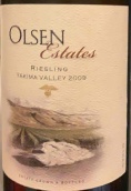 澳圣酒莊雷司令白葡萄酒(Olsen Estates Riesling, Yakima Valley, USA)