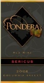 奔德拉塞利斯干紅葡萄酒(Pondera Winery Sericus, Columbia Valley, USA)