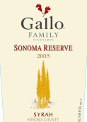 嘉露索諾瑪珍藏西拉干紅葡萄酒(Gallo of Sonoma Reserve Syrah, Sonoma County, USA)