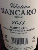 Chateau Sancaro Gamay, Bordeaux, France