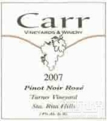 凱爾特納園黑皮諾桃紅葡萄酒(Carr Vineyards & Winery Turner Vineyard Pinot Noir Rose, Sta. Rita Hills, USA)