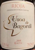 百佳得酒莊百佳得珍藏紅葡萄酒(Bagordi Usoa de Bagordi Reserva, Rioja DOCa, Spain)