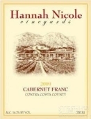 漢娜尼科爾酒莊品麗珠干紅葡萄酒(Hannah Nicole Vineyards Cabernet Franc, Contra Costa County, USA)