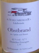 斯倫貝榭酒莊布蘭德精致水果白蘭地(Weingut Hartmut Schlumberger Hausbrande Feines Obstwasserle, Baden, Germany)