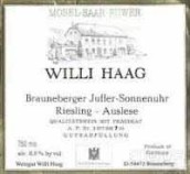 Weingut Willi Haag Brauneberger Juffer Riesling Auslese, Mosel, Germany