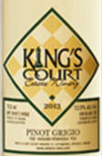 皇廷酒莊灰皮諾白葡萄酒(King’s Court Estate Winery Pinot Grigio, Ontario, Canada)