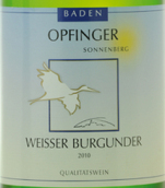 巴登酒莊圖尼貝格灰皮諾白葡萄酒(Badischer Winzerkeller Weiber Burgunder Tuniberg, Baden, Germany)