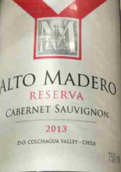 阿爾托馬德烈珍藏赤霞珠干紅葡萄酒(Alto Madero Reserva Cabernet Sauvignon, Colchagua Valley, Chile)