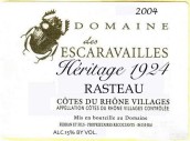 愛斯卡勒酒莊傳承1924紅葡萄酒(Domaine des Escaravailles Heritage 1924, Rasteau, France)