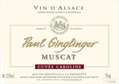 保羅琴格林卡羅琳麝香特釀干白葡萄酒(Domaine Paul Ginglinger Muscat Cuvee Caroline, Alsace, France)