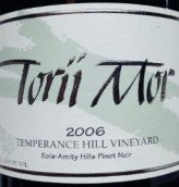 特禮莫爾酒莊坦派倫園黑皮諾紅葡萄酒(Torii Mor Temperance Hill Vineyard Pinot Noir, Eola-Amity Hills, USA)