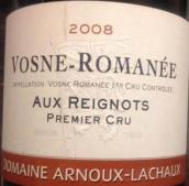 安慕拉夏酒莊雷格諾（沃恩-羅曼尼一級(jí)園）干紅葡萄酒(Domaine Arnoux-Lachaux Aux Reignots, Vosne-Romanee 1er Cru, France)