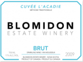 美登嶺特釀白阿卡迪干型起泡酒(Blomidon Ridge Cuvee L’Acadie Brut, Nova Scotia, Canada)