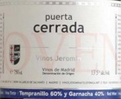 赫羅明塞拉達系列干紅葡萄酒(Vinos Jeromin Puerta Cerrada Tinto, Madrid, Spain)