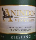 安寧多爾雷司令干白葡萄酒(Anindor Vineyards Riesling, Umpqua Valley, USA)