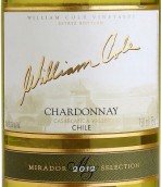 威廉姆·柯洛米拉多精選霞多麗干白葡萄酒(William Cole Mirador Selection Chardonnay, Casablanca Valley, Chile)