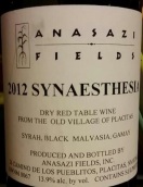 阿納薩齊辛娜塞斯亞西拉干紅葡萄酒(Anasazi Fields Synaesthesia Dry Red, New Mexico, USA)