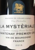 米斯特里艾爾酒莊干紅葡萄酒(La Mysteriale, Santenay Premier Cru, Burgundy)