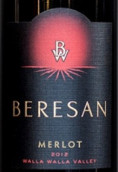 貝里森梅洛干紅葡萄酒(Beresan Merlot, Walla Walla Valley, USA)