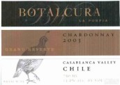 博塔卡拉波菲亞頂級珍藏霞多麗干白葡萄酒(Botalcura La Porfia Gran Reserva Chardonnay, Casablanca Valley, Chile)